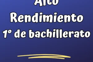 1º de bachillerato Alto Rendimiento