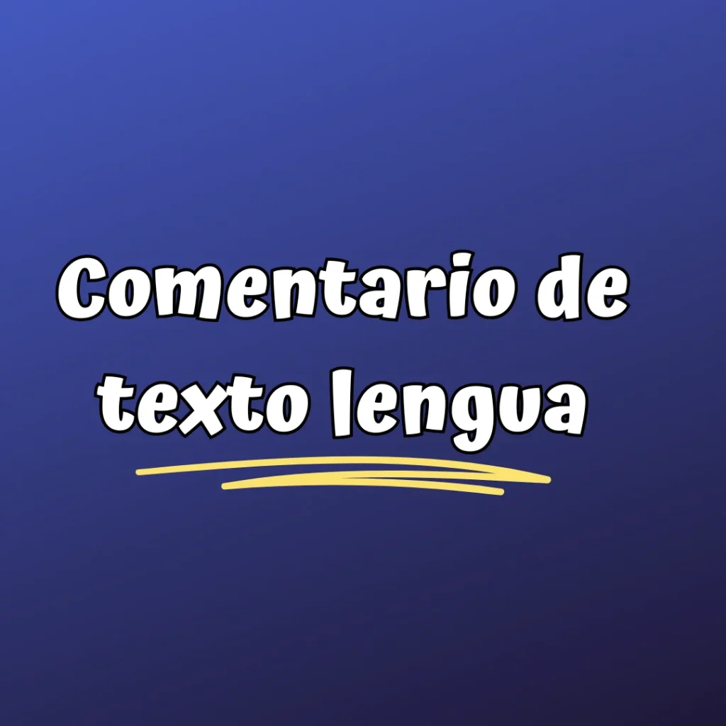 Comentario de texto