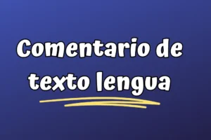 Comentario de texto
